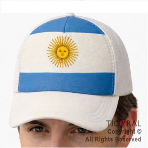 SOMBRERO VISERA BANDERA ARGENTINA CON SOL CAP x 1