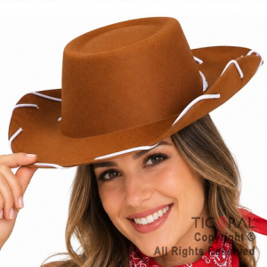 SOMBRERO COWBOY ACORDONADO MARRON