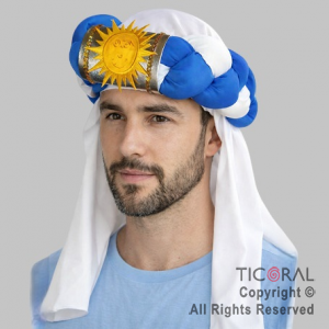 SOMBRERO TURBANTE TRENZADO 2 TIRAS ARGENTINA x 1