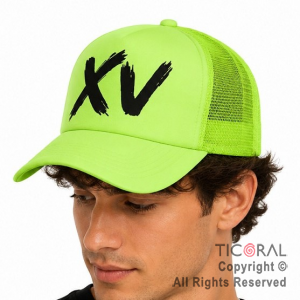 SOMBRERO GORRA IMPRESO XV FLUO VERDE CAP x 1