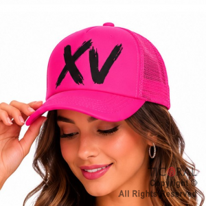 SOMBRERO GORRA IMPRESO XV FLUO ROSA CAP x 1