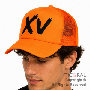 SOMBRERO GORRA IMPRESO XV FLUO NARANJA CAP x 1