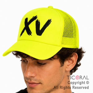 SOMBRERO GORRA IMPRESO XV FLUO AMARILLO CAP x 1