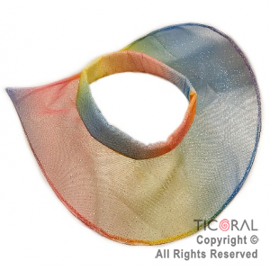 SOMBRERO CAPELINA ARCO IRIS CON BRILLO x 1