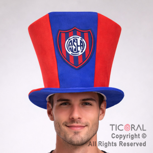 SOMBRERO GALERA HEXAGONAL CON ESCUDO SAN LORENZO x 1
