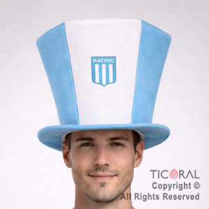 SOMBRERO GALERA HEXAGONAL CON ESCUDO RACING x 1