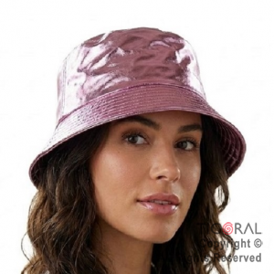 SOMBRERO PILUSO METALIZADO ROSA GOLD