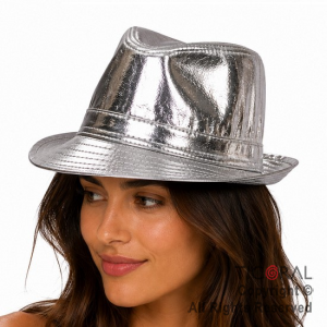 SOMBRERO TANGUERO FUNYI METALIZADO PLATA
