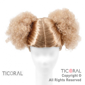 PELUCA DOS COLITAS AFRO HS5641-2 x 1 CASTA�A POMPOM