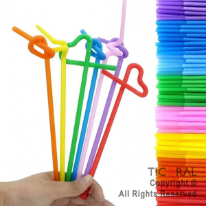 SORBETE FLEXIBLE DOBLE FUELLE MULTICOLOR X 100 UNIDADES