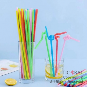 SORBETE FLEXIBLE DOBLE FUELLE MULTICOLOR X 100 UNIDADES
