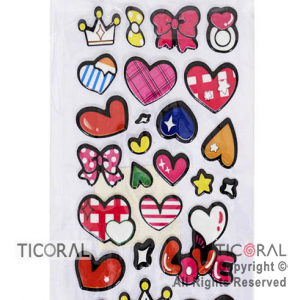 STICKER CORAZONES-MO�OS-CORONAS HS5658-9 x 12