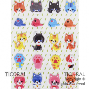 STICKER GATITOS (21X7CM) HS5673-4 x 12