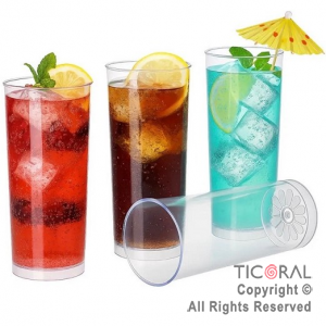 VASO TUBO CRISTAL CAJA X 80 UNIDADES