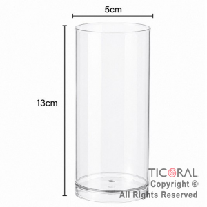 VASO TUBO CRISTAL CAJA X 80 UNIDADES