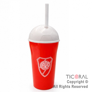 VASO DOMO RIVER PLATE CON SORBETE 400 ML x 5