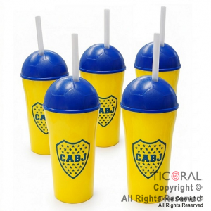 VASO DOMO BOCA JUNIORS CON SORBETE 400 ML x 5