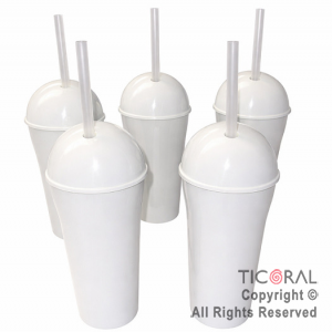 VASO DOMO BLANCO CON SORBETE 400 ML x 5