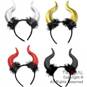 VINCHA MALEFICA CUERNOS 4 COLORES x 1