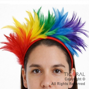 VINCHA PLUMAS MULTICOLOR x 1