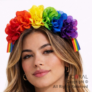 VINCHA FLORES MULTICOLOR x 1