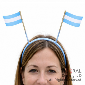 VINCHA ARGENTINA BANDERA x 6 ( 23 CM X 10 CM )