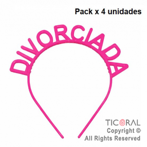 VINCHA DIVORCIADA PACK X 4 UNIDADES