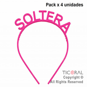 VINCHA SOLTERA PACK  X 4 UNIDADES