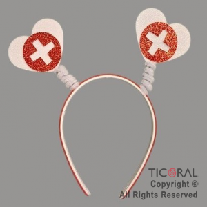 VINCHA ENFERMERA CORAZON x 1