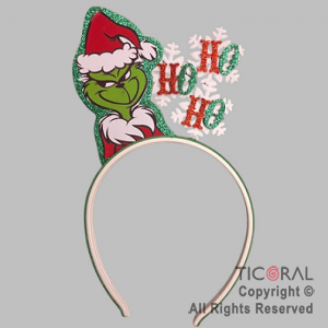 VINCHA GRINCH HO HO HO x 1