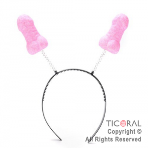 VINCHA PENE GIBRE ROSA x 1