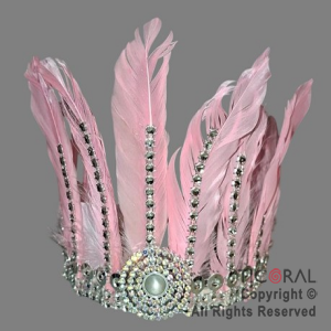 VINCHA TOCADO TIANA ROSA x 1